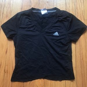 Cut & thrifted Adidas tennis T-shirt cropped